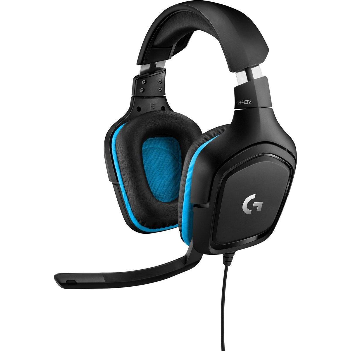 Logitech G432 7.1 Virtueel Surround Headset Zwart Blauw